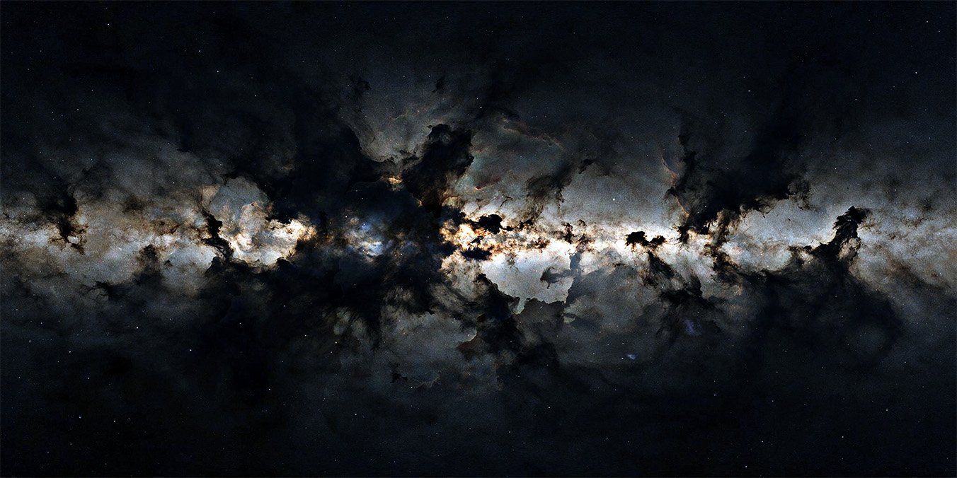 Star sphere look development — dense dust across the galactic band