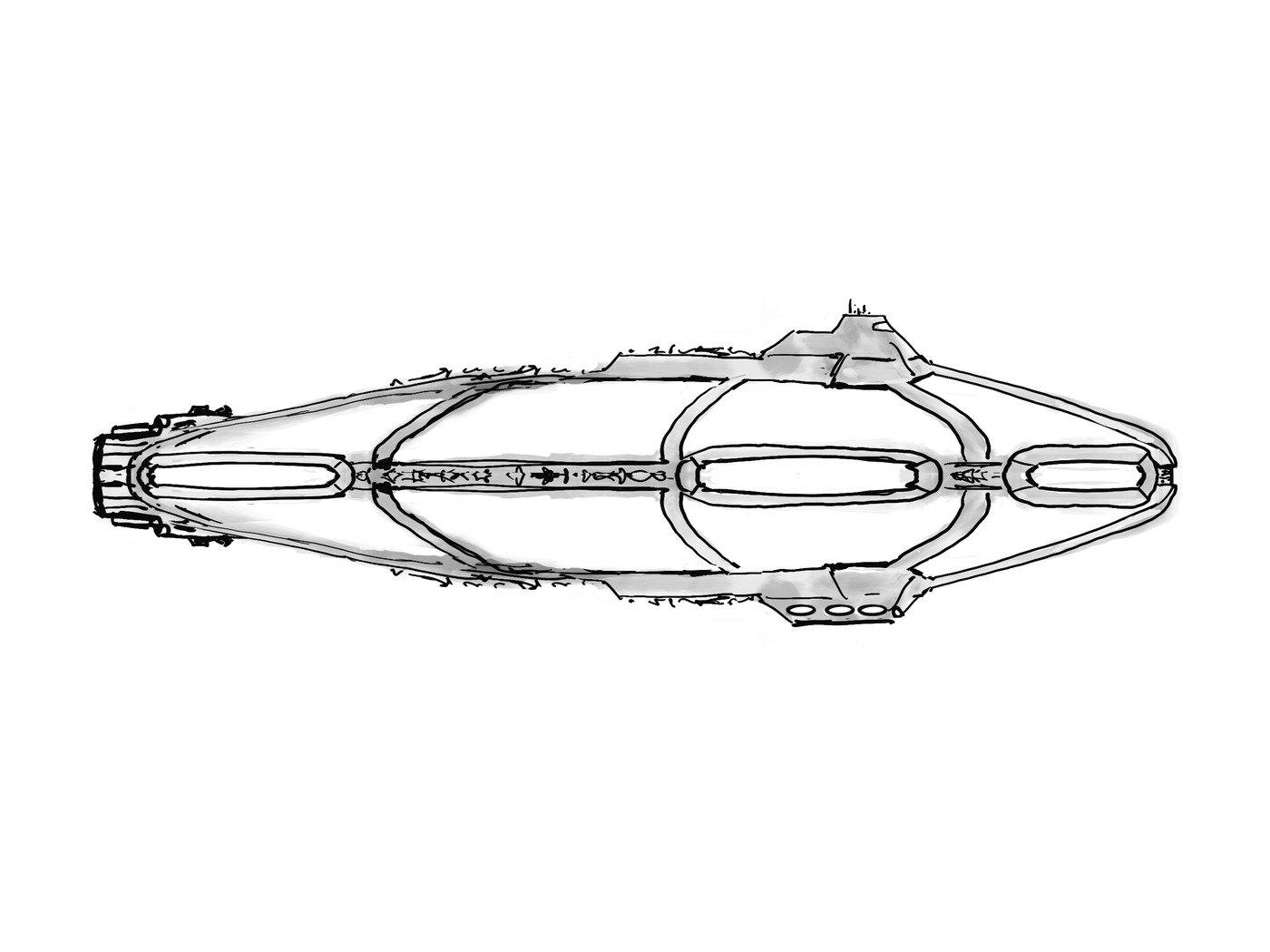 The light carrier, side view