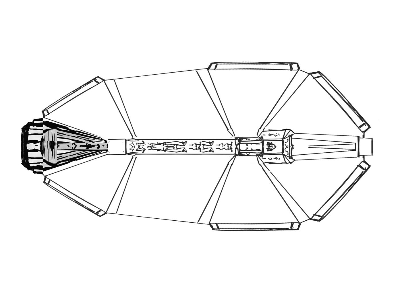 The light carrier, top view