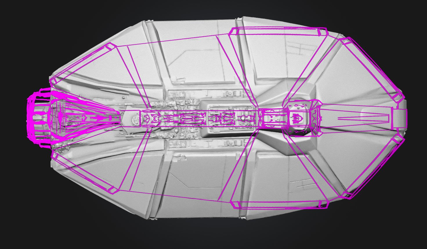 The light carrier, comparing M01 to the sketch — plan
