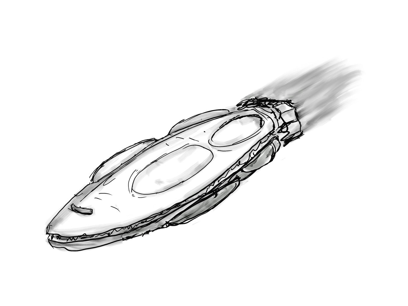 Shield frigate — original sketch